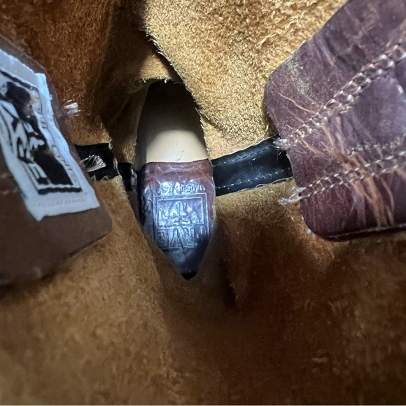 Vintage Frye 12R Brown leather Harness Boots USA Cowgirl size 6 - Picture 6 of 16